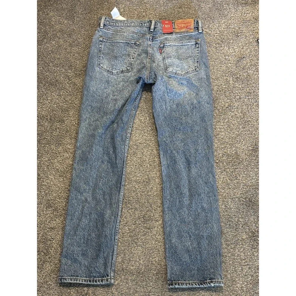 Levis 511 Slim Fit Jeans Destroyed Distressed Slim Fit Jeans 32x30